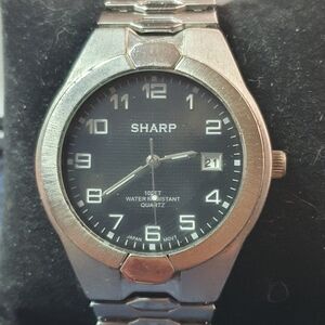 Sleek Silver and Black Watch with Timeless Design